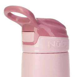 Nuby Copo Flip-It Reflex - Thristy Kids 10 onças de aço inoxidável, rosa New