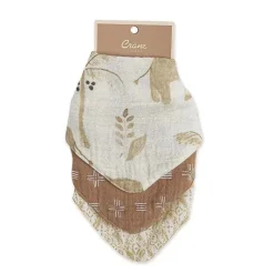 Crane - Conjunto de babadores de musselina macio para bebês 3 unidades, animais de safári Discount