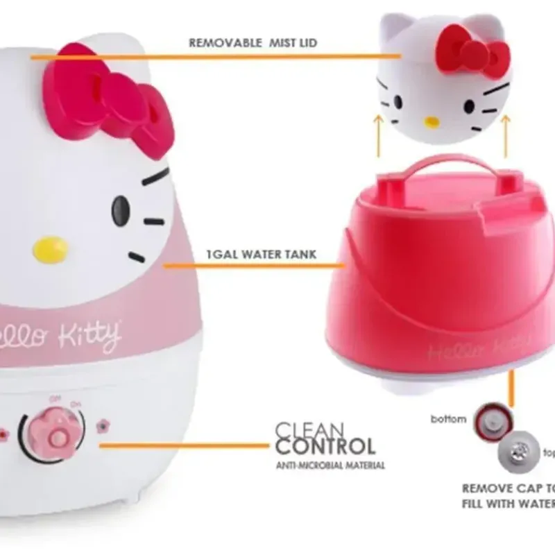 crane__umidificadores_ult_SKUdiGtnyfp_2.webp Crane - Umidificadores ultrassônicos adoráveis, umidificador de ar de névoa fria de 1 galão, Hello Kitty Sale