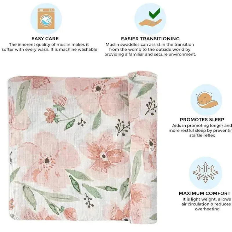 crane_baby_parker_collect_SKUJiQugFSQ_3.webp Crane Baby Parker Collection Musselina Swaddle Wraps Estampa Floral Clearance
