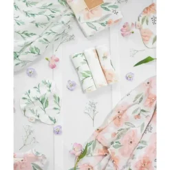 Crane Baby Parker Collection Musselina Swaddle Wraps Estampa Floral Clearance