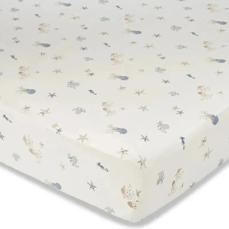 crane_bedding__cove_fitte_SKU3r73Aw6G_0.webp Crane Bedding - Cove Fitted Crib Sheet, Sea Life Outlet