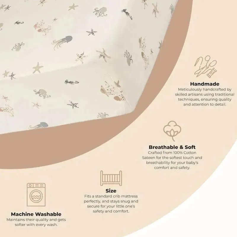crane_bedding__cove_fitte_SKU3r73Aw6G_2.webp Crane Bedding - Cove Fitted Crib Sheet, Sea Life Outlet