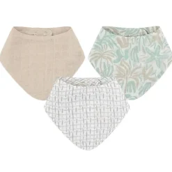 Crane Bedding - Cove 3-Pc. Muslin Bib Set, Beach Life Online