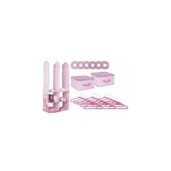 Delta Crianças - Conjunto de armazenamento de berçário com 24 unidades, rosa Online