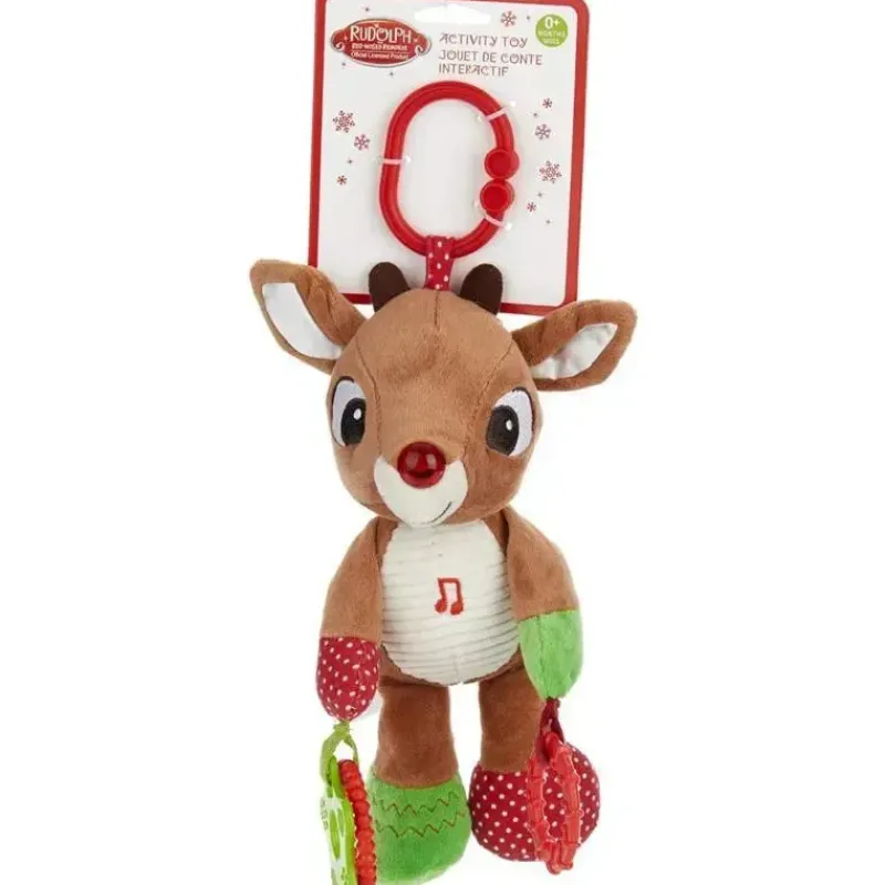 crianas_preferidas__rudol_SKUTpbPF7Ry_2.webp Kids Preferred Crianças preferidas - Rudolph, a rena do nariz vermelho, brinquedo de atividade de desenvolvimento do mordedor em movimento, 12 polegadas Best