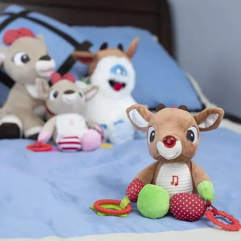 crianas_preferidas__rudol_SKUTpbPF7Ry_5.webp Kids Preferred Crianças preferidas - Rudolph, a rena do nariz vermelho, brinquedo de atividade de desenvolvimento do mordedor em movimento, 12 polegadas Best