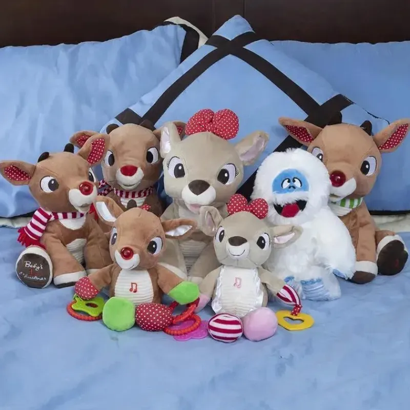 crianas_preferidas__rudol_SKUTpbPF7Ry_6.webp Kids Preferred Crianças preferidas - Rudolph, a rena do nariz vermelho, brinquedo de atividade de desenvolvimento do mordedor em movimento, 12 polegadas Best