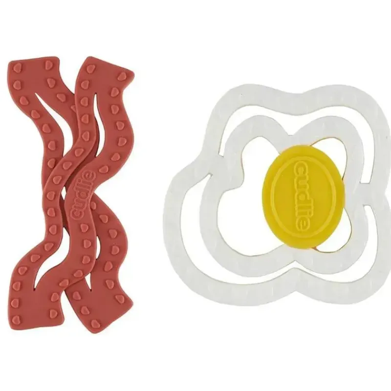 cudlie__mordedor_de_silic_SKUFWuHXRmP_0.webp Cudlie - Mordedor de silicone de grau alimentício 2Pk, ovos e bacon Clearance