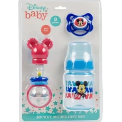Cudlie - 3Pk Mickey Mouse Baby definido em chocalho de cartão New