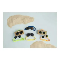 Mud Pie Óculos de sol menino aviador tartaruga de torta de lama com alça Outlet