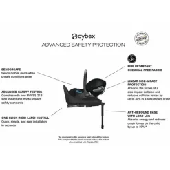 Cybex - Assento infantil para carro Cloud Tsensorsafe, preto sépia Discount