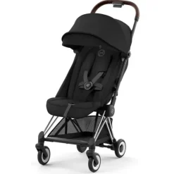Cybex - Carrinho Compacto Coya, Cromo/Marrom Escuro/Preto Sépia Best