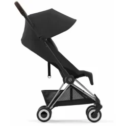 Cybex - Carrinho Compacto Coya, Cromo/Marrom Escuro/Preto Sépia Best