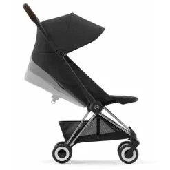 Cybex - Carrinho Compacto Coya, Cromo/Marrom Escuro/Preto Sépia Best