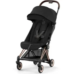 Cybex - Carrinho Compacto Coya, Ouro Rosa/Preto Sépia Discount