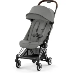 Cybex - Carrinho Compacto Coya, Cromo/Marrom Escuro/Cinza Mirage Best