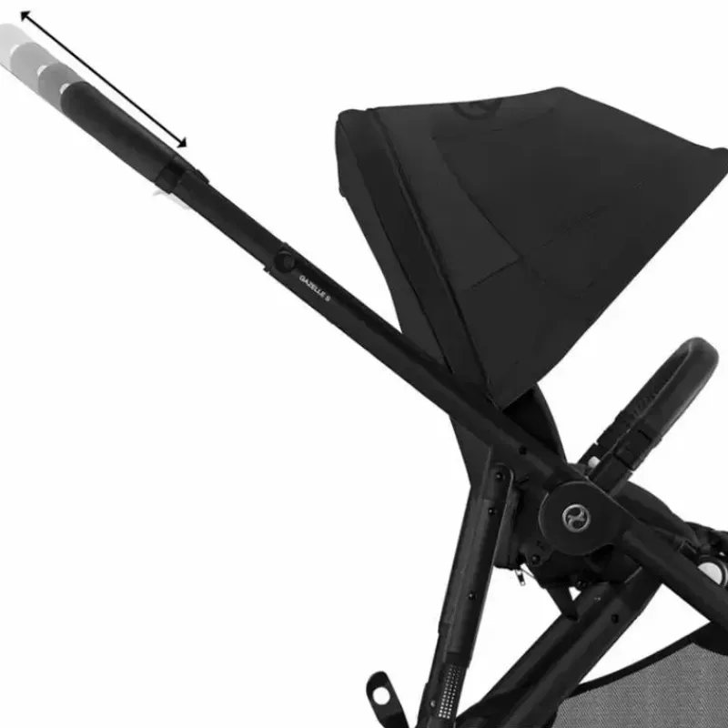 cybex__carrinho_de_passei_SKU1XU2n93A_5.webp Cybex - Carrinho de passeio simples a duplo Gazelle S 2, moldura preta/preto lua New