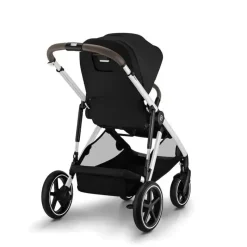 Cybex - Carrinho de passeio simples a duplo Gazelle S 2, moldura prateada/preto lua New