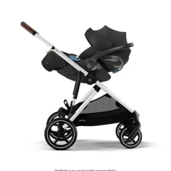 Cybex - Carrinho de passeio simples a duplo Gazelle S 2, moldura prateada/preto lua New