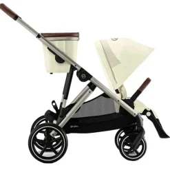 Cybex - Carrinho de passeio simples a duplo Gazelle S 2, estrutura taupe/bege concha Sale