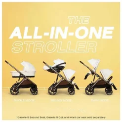 Cybex - Carrinho de passeio simples a duplo Gazelle S 2, estrutura taupe/bege concha Sale