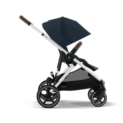 Cybex - Carrinho de passeio simples a duplo Gazelle S 2, moldura prateada/azul oceano Best