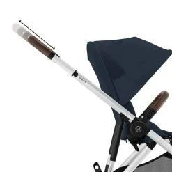 Cybex - Carrinho de passeio simples a duplo Gazelle S 2, moldura prateada/azul oceano Best