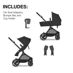 Cybex - Carrinho Eos Moon Preto (Moldura Preta) Outlet