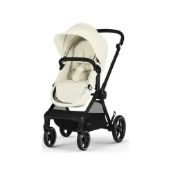 Cybex - Carrinho Eos Seashell Bege Moldura Preta & Aton G Fashion