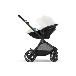 Cybex - Carrinho Eos Seashell Bege Moldura Preta & Aton G Fashion