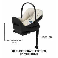 Cybex - Cloud G Lux SensorSafe Comfort Extend Extend Infant Car Seat, Seashell Beige Sale