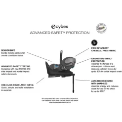 Cybex - Cloud T Sensorsafe Infant Car Seat, Mirage Grey New