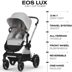 Cybex - EOS Lux 2-in-1 Stroller, Lava Grey Hot