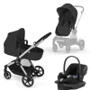 Cybex - EOS Travel System, carrinho + cadeirinha infantil Aton G Moon Black (moldura prateada) Online