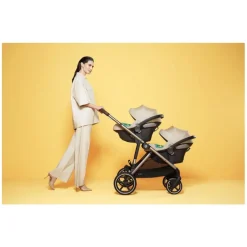 Cybex - Gazelle S 2 Double Stroller Bundle, Ocean Blue/Silver Frame Best