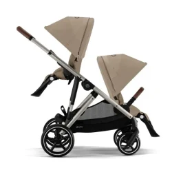 Cybex - Gazelle S 2 Single-to-Double Stroller, Taupe Frame/Almond Beige Sale
