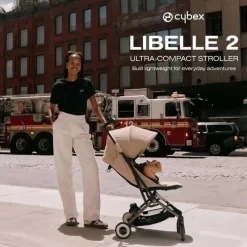 Cybex - Libelle Leve Carrinho de Bebê de Viagem com Dobra Ultra Compacta para Transporte, Bege Amêndoa Online