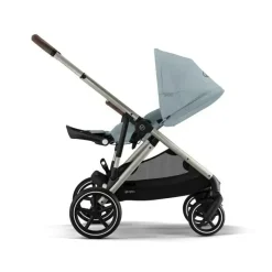 Cybex - Pacote de carrinho duplo Gazelle S 2, estrutura azul celeste/prata Sale