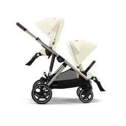 Cybex - Pacote de carrinho duplo Gazelle S 2, estrutura Seashell Bege/Taupe Clearance