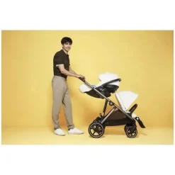 Cybex - Pacote de carrinho duplo Gazelle S 2, estrutura Seashell Bege/Taupe Clearance