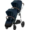 Cybex - Pacote de carrinho duplo Gazelle S 2, estrutura azul oceano/prata Online