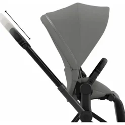 Cybex - Priam4, Matte Black/Black + Soho Grey Seat Pack Outlet