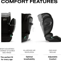 Cybex - Solution G2 Folding Travel High-Back Booster, Moon Black Best