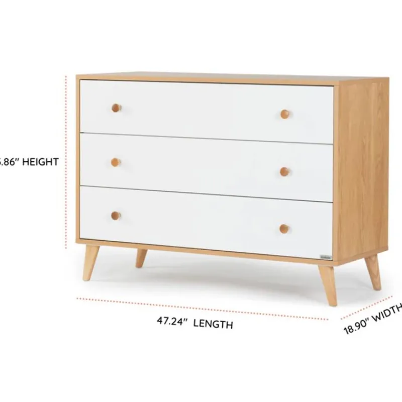 dadada__austin__drawer_dr_SKUyJN3XbmY_2.webp Dadada Furniture Dadada - Austin 3 Drawer Dresser, White/Red Oak Discount