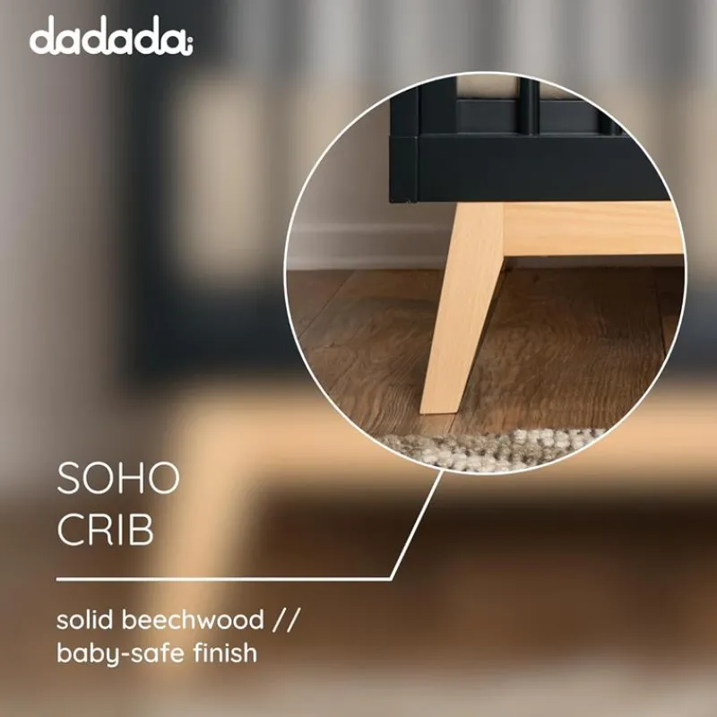dadada__baby_soho_in_conv_SKUdT548cUU_6.webp Dadada Furniture Dadada - Baby Soho 3-in-1 Convertible Wooden Crib to Toddler Bed, Black/Natural Fashion