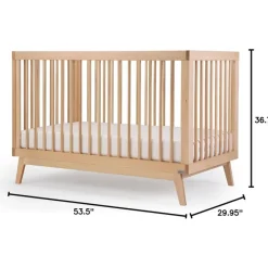 Dadada Furniture Dadada - Berço conversível 3 em 1 Baby Soho em cama infantil, natural Sale