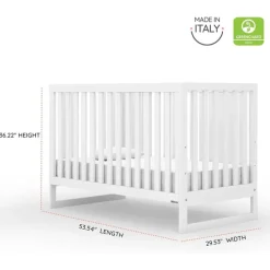 Dadada Furniture Dadada - Berço conversível Austin 3 em 1 para bebê, branco Sale