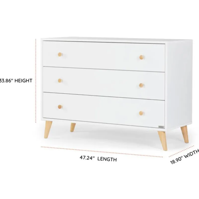 dadada__cmoda_austin_com__SKUQl1v2BBo_2.webp Dadada Furniture Dadada - Cômoda Austin com 3 gavetas, Branco/Natural Clearance