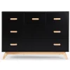 Dadada Furniture Dadada - Soho 5-Drawer Dresser for Nursery and Bedroom, Black/Natural Fashion